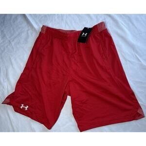 Under Armour Red Athletic shorts with an elastic waistband Men’s Size Small